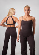 Aura Flair Pants Coffee Brown