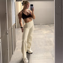 Aura Flair Pants Cream White